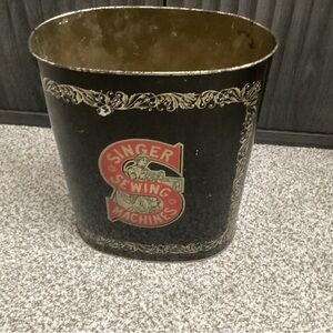 Vtg. SINGER Sewing Machine Waste Can.  Collectable